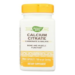 Nature's Way - Calcium Citrate - 500 mg - 100 Capsules (1x100 CAP)