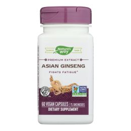 Nature's Way - Korean Ginseng Root Standardized - 60 Vegetarian Cpasules (1x60 CAP)