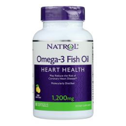 Natrol Omega-3 Fish Oil Lemon - 1200 mg - 60 Softgels (1x60 SGEL)