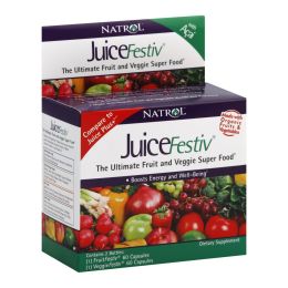 Natrol JuiceFestiv and VeggieFestiv - 2 ct - 60 Caps (1x60+60)
