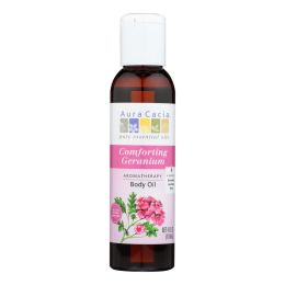 Aura Cacia - Aromatherapy Body Oil Comforting Geranium - 4 fl oz (1x4 FZ)
