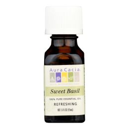 Aura Cacia - Pure Essential Oil Sweet Basil - 0.5 fl oz (1x.5 FZ)