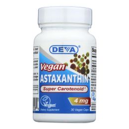 Deva Vegan Vitamins - Astaxanthin Super Antioxidant - 4 mg - 30 Capsules (1x30 SGEL)