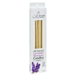 Wally's Natural Products Beeswax Candles - Lavender - 4 Pack (1x4 PK)