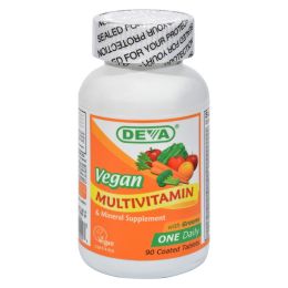 Deva Vegan Vitamins - Multivitamin and Mineral Supplement - 90 Coated Tablets (1x90 TAB)