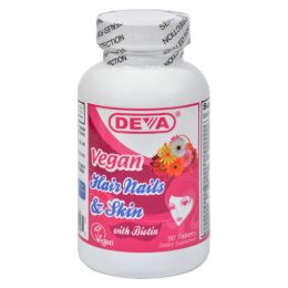 Deva Vegan Vitamins - Hair Nails and Skin - 90 Tablets (1x90 TAB)