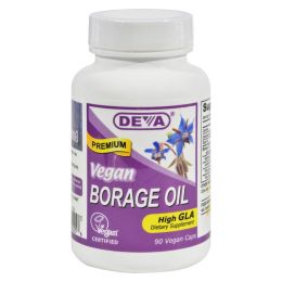 Deva Vegan Vitamins - Borage Oil - 500 mg - 90 Vegan Capsules (1x90 VCAP)