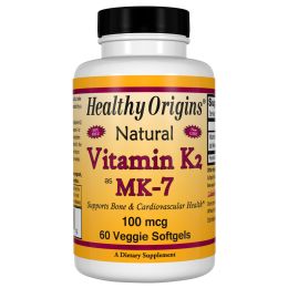 Healthy Origins Vitamin K2 Natural as Mk 7 100 mcg 60 Vege Softgels