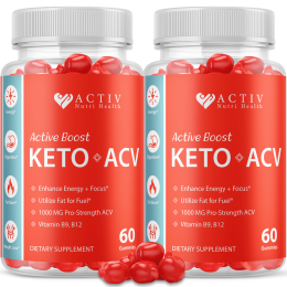 Activ Keto + Gummies; Active ACV Gummie Advanced Diet Weight Loss AVC ACT 2 Pack
