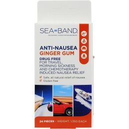 Sea-Band Anti-Nausea Ginger Gum - 24 Pieces (1x24 CT)