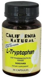 California Natural L-Tryptophan - 500 mg - 30 Capsules (1x30 CAP)